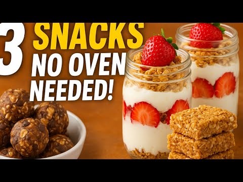 3 Easy No-Bake Snacks in Under 10 Minutes | Quick & Delicious Recipes