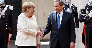 Il premier Draghi incontra Angela Merkel