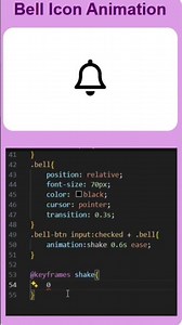 Bell Icon Animation 🔔 | HTML CSS Tutorial #shorts #coding #developerrehan
