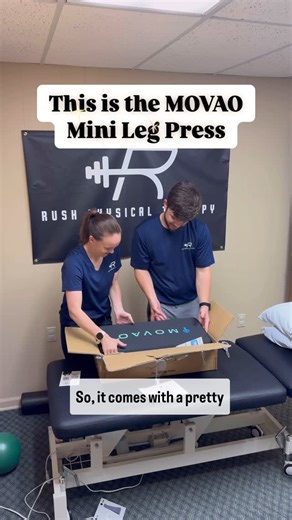 Rush Physical Therapy | The MOVAO Mini Leg Press 🤩 This is a portable leg press machine (weighs only 9lbs). 🔹 Achieves up to 50lbs of resistance 🔹 Allows users... | Instagram