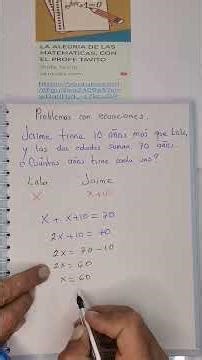 Problemas con ecuaciones lineales. (Edades)