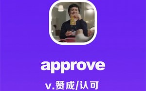 approve：赞成，认可