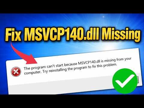 How To Fix MSVCP140.dll Missing in Windows 10/11