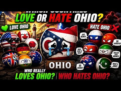 How Countries Really See Ohio 👀🌍 (Love ❤️ or Hate 😡?) | Countryballs animation.