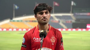 137K views · 10K reactions | Islamabad United's Young Fast Bowler Muhammad Wasim Junior From Waziristan speaks after his magnificent spell of 2/12 against Quetta Gladiators in Abu Dhabi. Credits Pakistan Cricket Team, Pakistan Super League | RJ Shahzaib | Facebook