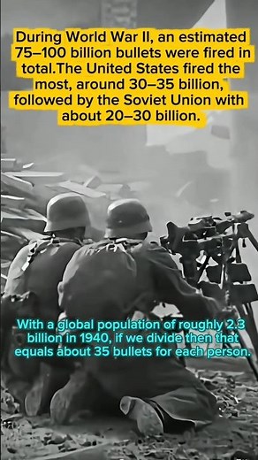 Total Bullets Used In WW2 #shorts #history