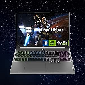 Lenovo Legion 16" QHD+ i9 RTX 4070 Gaming Laptop, 16" QHD+ (2560 x 1600) 165 Hz, Intel i9-14900HX, NVIDIA GeForce RTX 4070, 64GB RAM, 2TB SSD, RGB Backlit Keyboard, Windows 11 Home, Grey