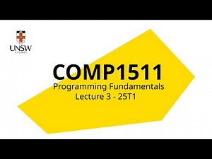 COMP1511 Week 2 Lecture 1