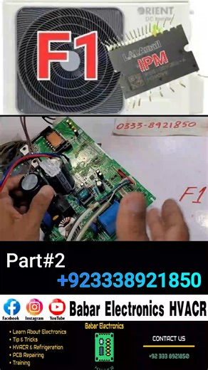 ORIENT DC Inverter AC F1 Error Code By Babar Electronics HVACR #ORIENTDCInverter #ACF1ErrorCode #BabarElectronics #HVACR #AirConditioning #CoolingSolutions #HomeComfort #EnergyEfficient #HVACInstall #SmartHome #babarelectronicshvacr #UnitDiagnostics #RepairTips #ACMaintenance #TechTips #ClimateControl #InverterAC #HomeCooling #Electronics #conditioningtechnology | Babar Electronics HVACR
