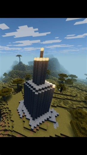How to Build a Giant Tower in 10 Seconds! 😱 (Minecraft Lava Cast)#viralshorts #shorts