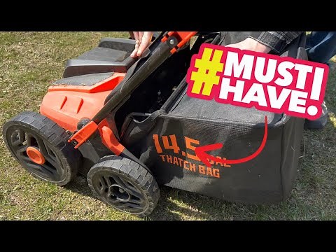 2-in-1 Electric Dethatcher and Scarifier – 16" Lawn Tool with 15.5 Amp Motor, Height Adjust & Bag