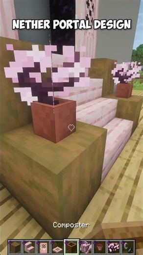 NETHER PORTAL DESIGN #shorts #minecraft #minecraftbuilding