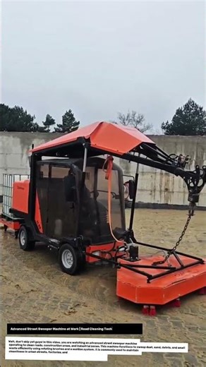 Advanced Street Sweeper Machine at Work | Road Cleaning Technology Explained.