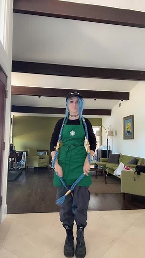 Kind of on a posting hiatus lol tiktok just be kinda cray #jinx #jinxarcane #jinxcosplay #leaugeoflegends #fyp #arcane #leaugeoflegendscosplay #cosplay #starbucks #barista #starbucksbarista