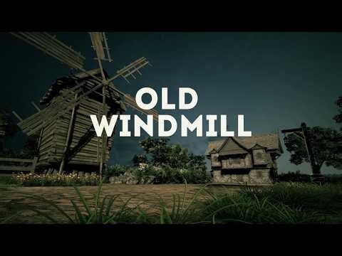 Old Windmill Evening Ambience – 10 Hours of Wooden Sails Whoosh, Cicadas & Crickets