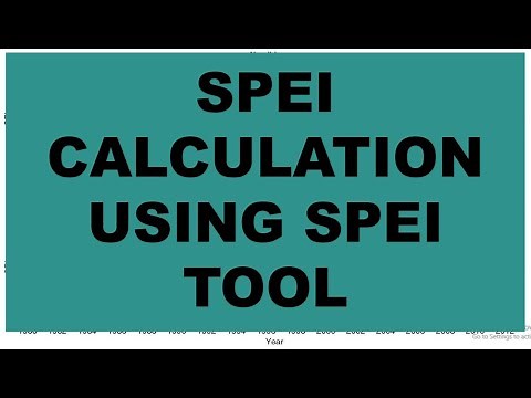 Calculating SPEI Using SPEI Program | SPEI | Standardized precipitaion Evapotranspiration Index |
