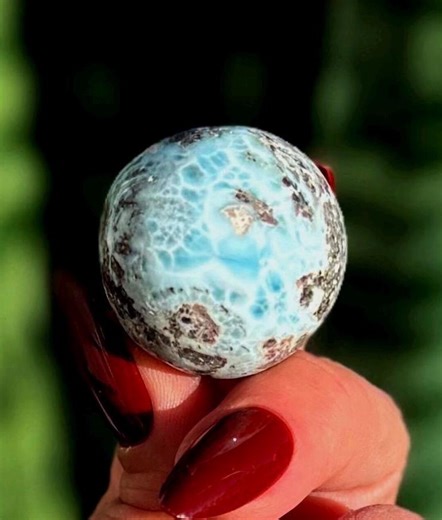 Larimar Sphere W/ Stand - Rare Crystal - Larimar Crystal - Etsy