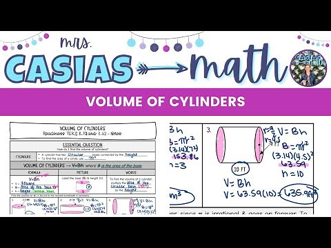 Volume of Cylinders | 8th Grade Math Pre-Algebra