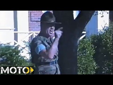 Marine Corps Drill Instructor Welcomes Navy Officer Candidates