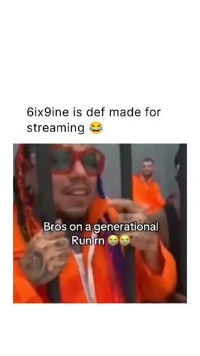 Streamer & Pop Culture on Instagram: "6ix9ine feels like someone built perfectly for the streaming era. Every move he makes is loud, chaotic, and instantly attention-grabbing, whether it’s his appearance, his antics, or the way he leans into controversy. He understands that being talked about matters more than being liked, and that shock value spreads faster than talent alone. In a world driven by clips, reactions, and viral moments, his whole persona works like bait for views, proving that cons