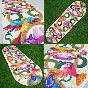 Feather Jungle Table Runner