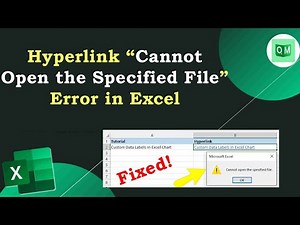 Excel Hyperlink Cannot Open the Specified File? Here’s How to Fix It! | Excel Tech & Tricks