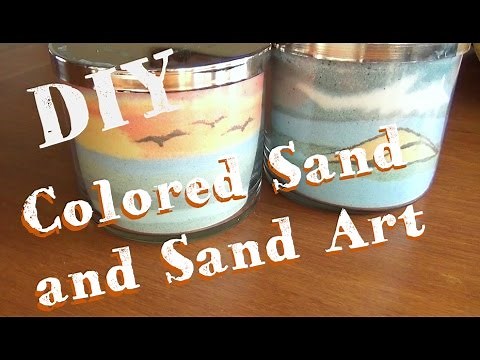 Sand Art Jars ♥ How To Make Colored Sand and Sand Art