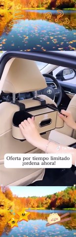 Car Seat Back Storage Box, Dual Cup Holder, Multifunctional Car Seat Back Tissue Box, Car Interior Accessories for Car Stowing & Tidying#box #car #TikTokShop #Car Seat Back Storage Box #TikTokShopSpringGlowUp