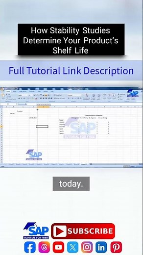How Stability Studies Determine Your Product’s | SAP QM Stability Studies | SAP Tutorial For Free