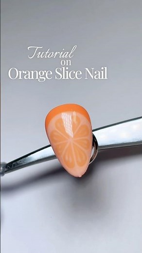 Nail tutorial on an orange slice Design