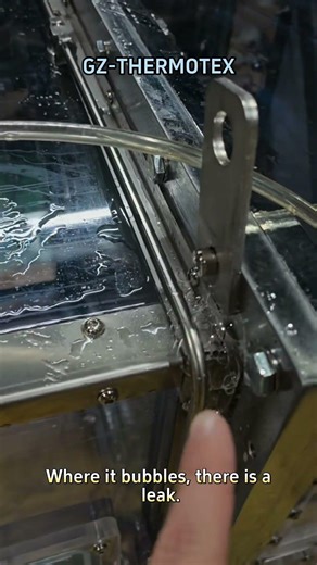 The pressure holding and leak detection phase of the wind tunnel chamber