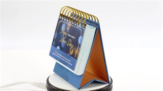 Custom Printed Table Calendar Standing Flip Design Day Spiral Coil Binding Desk Calendar 2025