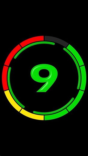10 Second Countdown Timer (10→0) | Vibrant Colorful Numbers | TikTok & YouTube Shorts #timer #fyp
