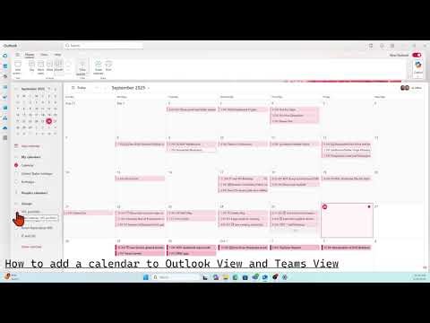 How to add calendars in Outlook and Teams View