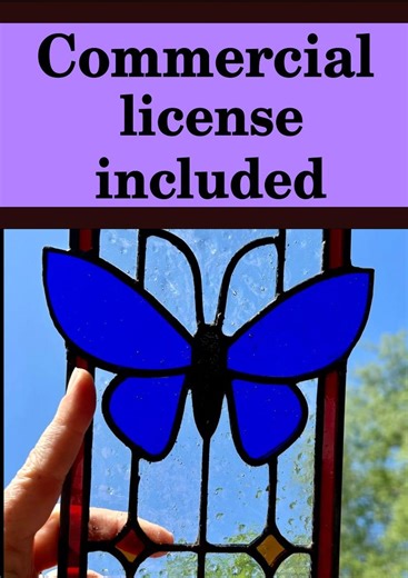 Stained Glass Butterfly Pattern/template for Instant Digital Download -png-pdf-svg-jpg - Etsy
