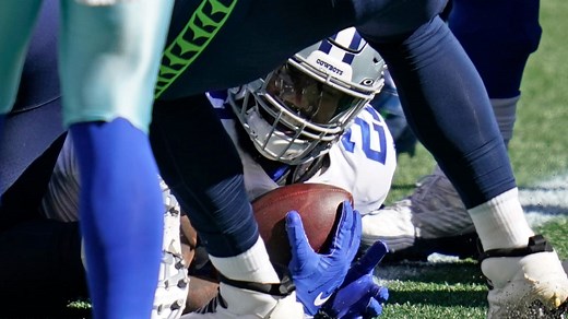 Seahawks score safety after Zeke stumbles in Cowboys' end zone