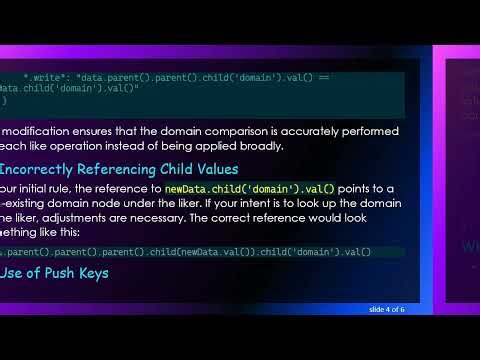 Understanding Child Value Comparisons in Firebase Realtime Database Rules