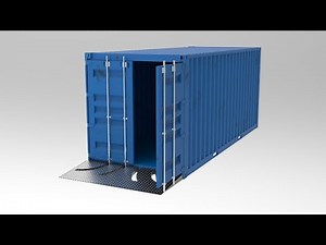 Shipping Container Ramp 3D Preview - Products from RMS - Sea Can Ramp Door Swing