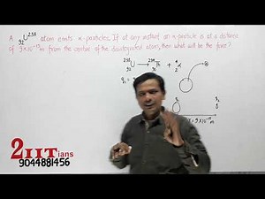 Electric Charges & Fields Q5 Class 12 Nootan Physics Numericals | A atom emits particles.If ,at any