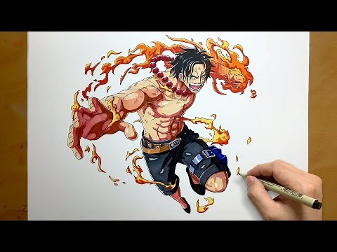 How to Draw Portgas D. Ace from onepiece | step by step | Easy to draw | draw anime | Ace