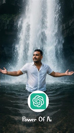 Epic Waterfall Transformation 🌊 | Cinematic AI Photo Editing #aiphotoediting #shorts