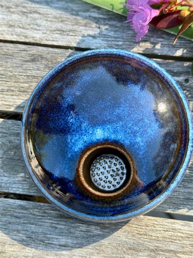 Ikebana Flower Vase, Floral Pin Frog Centerpiece Display, Japanese Style Kenzan, Handmade Pottery - Etsy