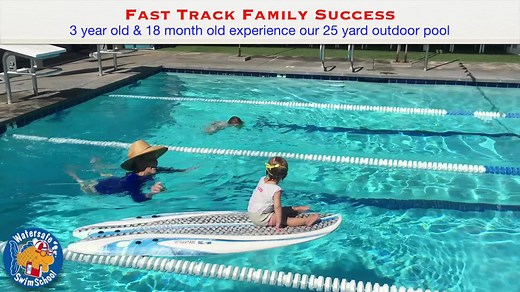 This family's ambition to have their children learn-to-swim to be safer and have more fun on their summer swim-focused vacation was successful through enrollment in our one-month (20 lesson) Fast Track Program. | Watersafe Swim School