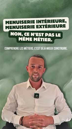 Jocelyn Ruin Kovan on Instagram: "Menuiserie intérieure, menuiserie extérieure : non, ce n’est pas le même métier. Dans cette vidéo, j’explique la différence entre menuiserie intérieure et extérieure, et pourquoi chacune a son rôle essentiel dans une maison. 👉 Menuiserie extérieure : protéger la maison, isolation, sécurité et étanchéité 👉 Menuiserie intérieure : confort, esthétique et agencement sur mesure 👉 Chaque détail compte pour allier solidité et confort Parce qu’une maison réussie, c’e