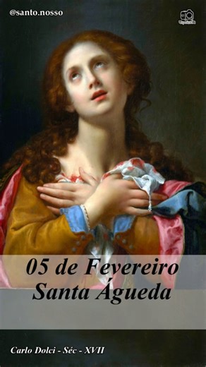 February 5th - Saint Agatha. #ourdailysaint #saintoftheday #saintagatha