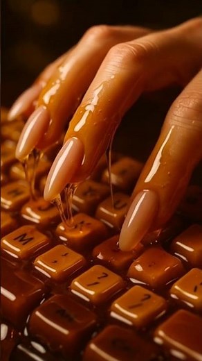 typing honey keyboard🍯#honey #keyboard #ai #shorts #satisfying #asmr #viral