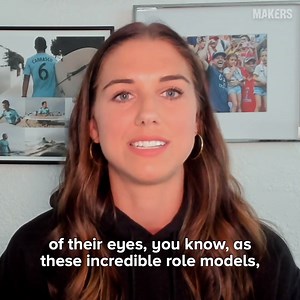 31K views · 473 reactions | Women’s World Cup champ Alex Morgan talks about the need for female athlete role models within today’s society. As a co-founder of Togethxr, her focus is to share stories and create a space front and center for the next generation of female athletes. #MAKERSConference | MAKERS | Facebook