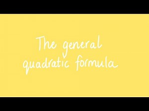 The general quadratic formula | Unit 1 and 2 VCE Maths Methods