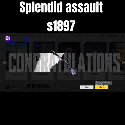 splendid assault S1897 #lovepubg #battleroyalegame #mlbb #pubgilover #youtubeshorts #howtogetfreeM4
