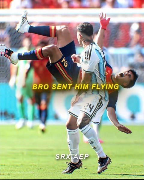 Enzo Red Card Tackle On Cubarsi 🔥.#argentinavsspain #argentina #spain #worldcup2026 #enzo #cubarsi